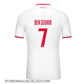 AS Monaco Eliesse Ben Seghir #7 Maglia Gara Casa Repliche 2024-25